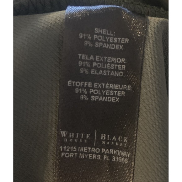 White House Black Market WOMENS Crop Leg PANTS SIZE 6 Green Cuffed Work BX - Picture 4 of 4